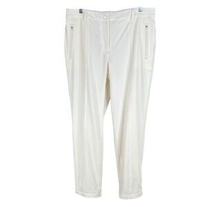 Talbots Womens 14 Winter White Fleece Lined Dress Pants Preppy Business Timeless